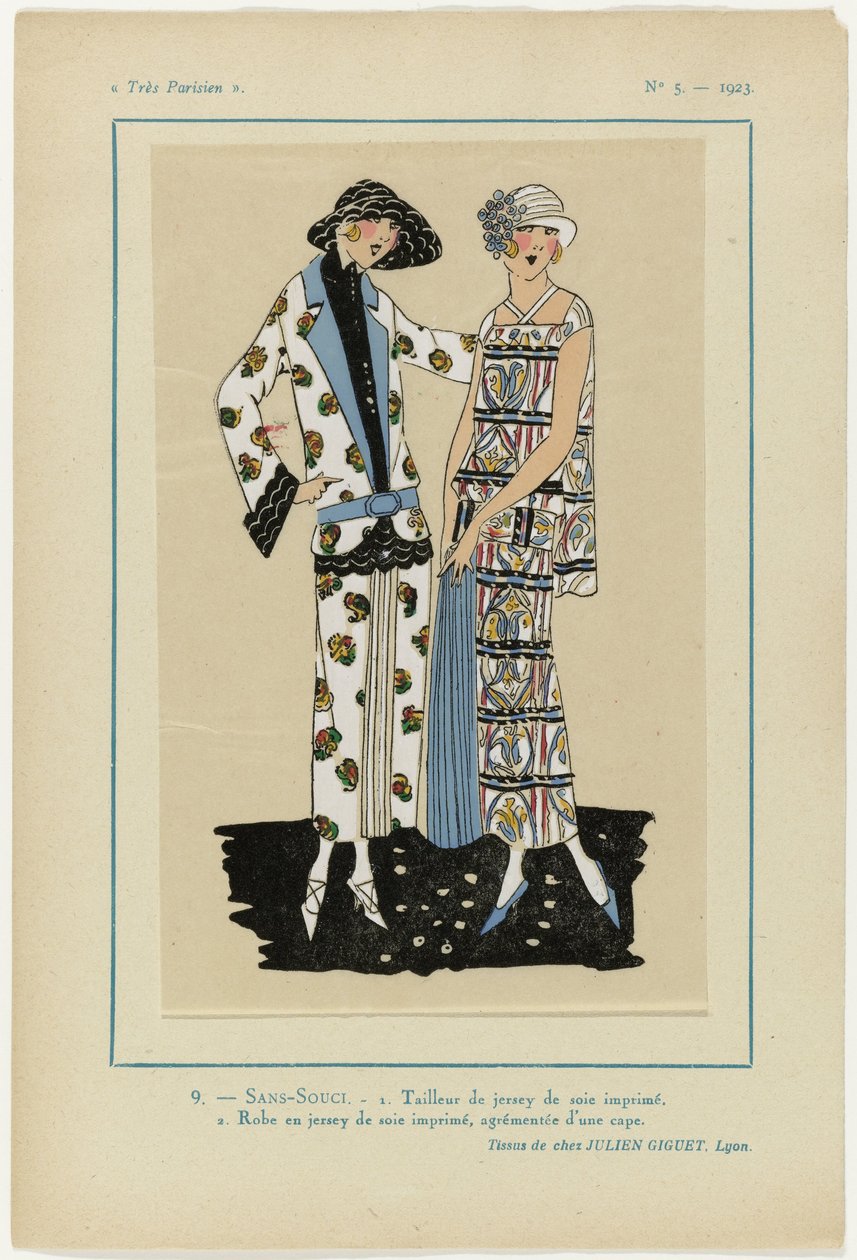 باريسي للغاية ، 1923 ، رقم 5: 9. - SANS-SOUCI. 1.بدلة جيرسي ... بواسطة مجهول