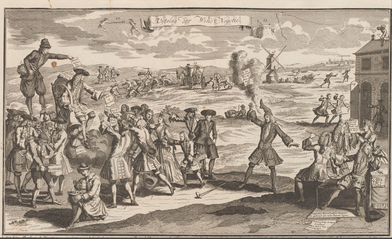 نتيجة مفاوضات الرياح 1720 Uytslag der Wind Negotie (العنوان على الكائن) The Great Table of Folly (عنوان السلسلة) بواسطة مجهول