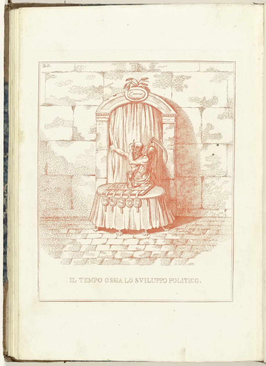 وقت الأب عند بوابة المستقبل ، 1795 Il Tempo ossia lo Sviluppo Politico (العنوان على الكائن) Hollandia Regenerata (نسخة إيطالية) (عنوان السلسلة) La rigenerazione dell