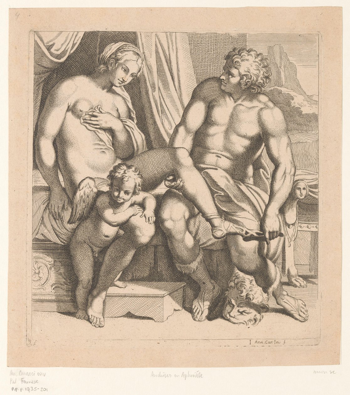 فينوس في Anchises الأطفال في Palazzo Farnese في روما (عنوان السلسلة) بواسطة مجهول