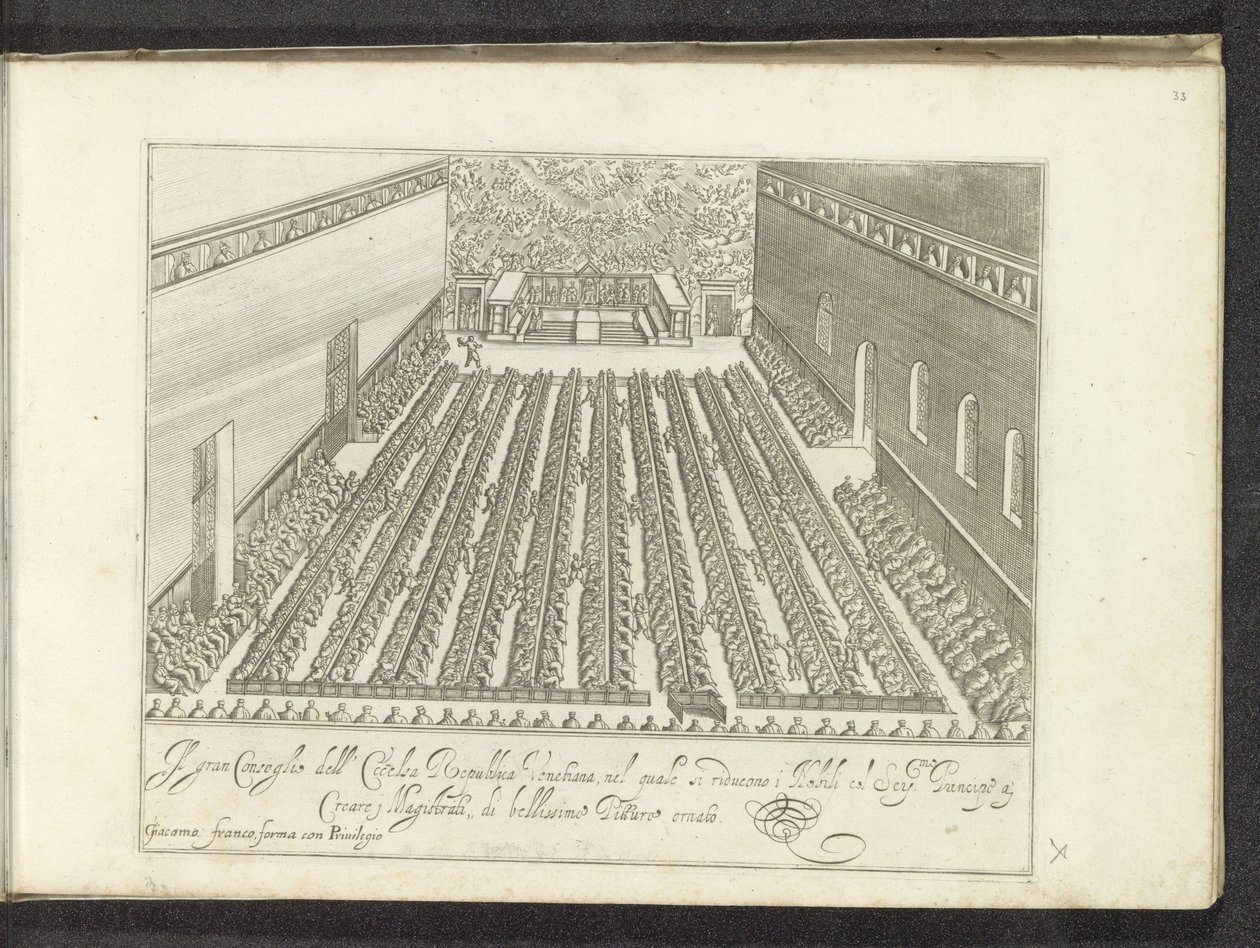 Vergadering في Sala del Maggior Consiglio Scènes uit het Venetiaanse leven (عنوان المسلسل) Habiti d