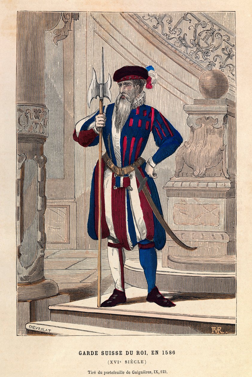 حارس سويسري للملك عام 1586 (هنري الثالث) - عضو في الحرس السويسري للملك بواسطة مجهول مجهول