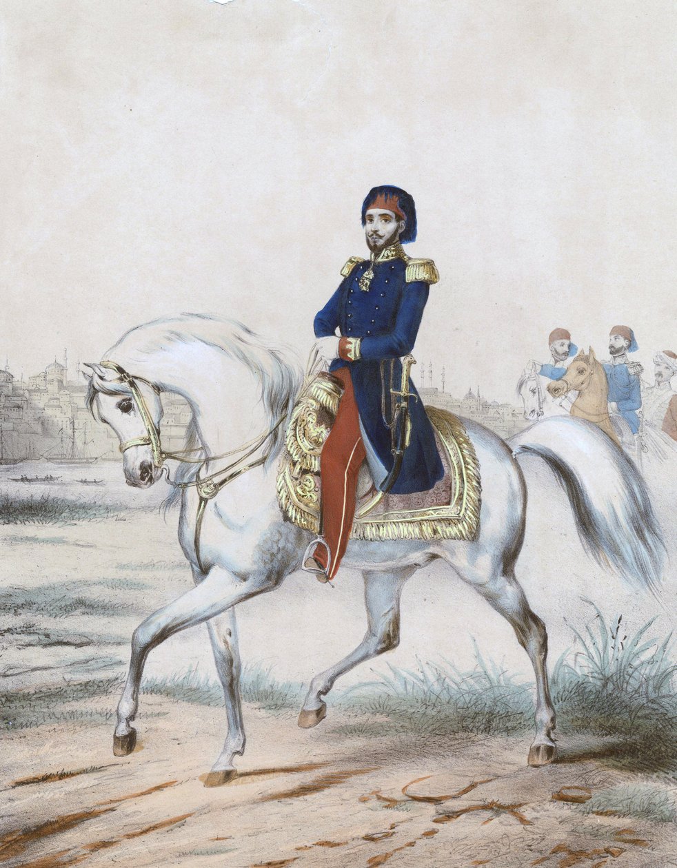 عبد المجيد إير - السلطان عبد المجيد الأول (1823-1861) - مجهول - 1853 - طباعة حجرية ملونة - 37x27،4 - مجموعة خاصة بواسطة مجهول مجهول