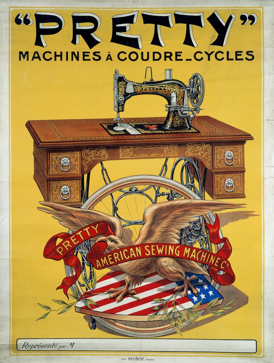 Advertising poster for American sewing machine “Pretty”, 20th century. Private collection. بواسطة مجهول مجهول