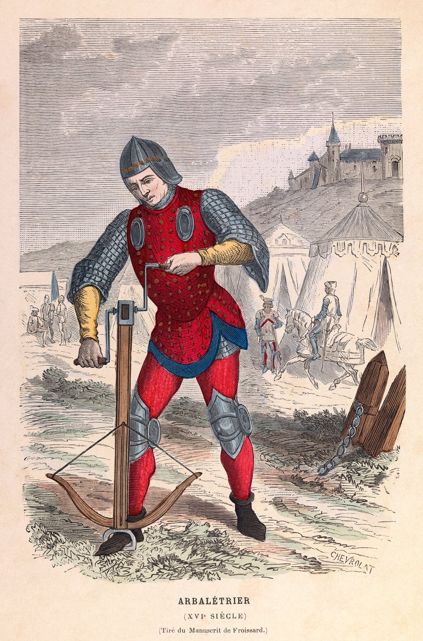 Arbaletrier في القرن السادس عشر في باريس - نقش - Crossbowman القرن السادس عشر في باريس - مجموعة خاصة بواسطة مجهول مجهول