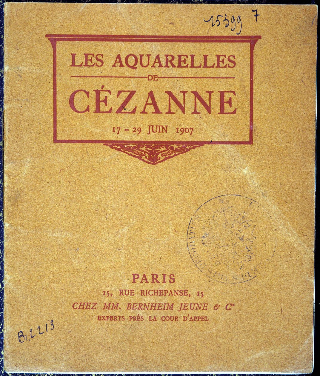 غلاف كتالوج معرض "Les Aquarelles de Cézanne" بواسطة مجهول مجهول