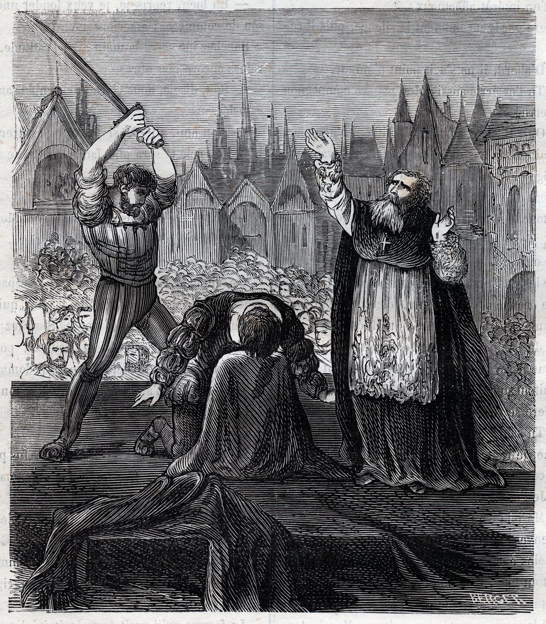 قطع رأس الكونت إيغمونت وهورن (1568) في بروكسل أثناء الاستبداد الإسباني بهولندا - حرب الأربع وعشرين عامًا (1568-1648): فصل لامورال ، كونت إيغمونت ، أمير جافري (1522-1568) ، سياسي هولندي. تمت إدانته في الإطار بواسطة مجهول مجهول