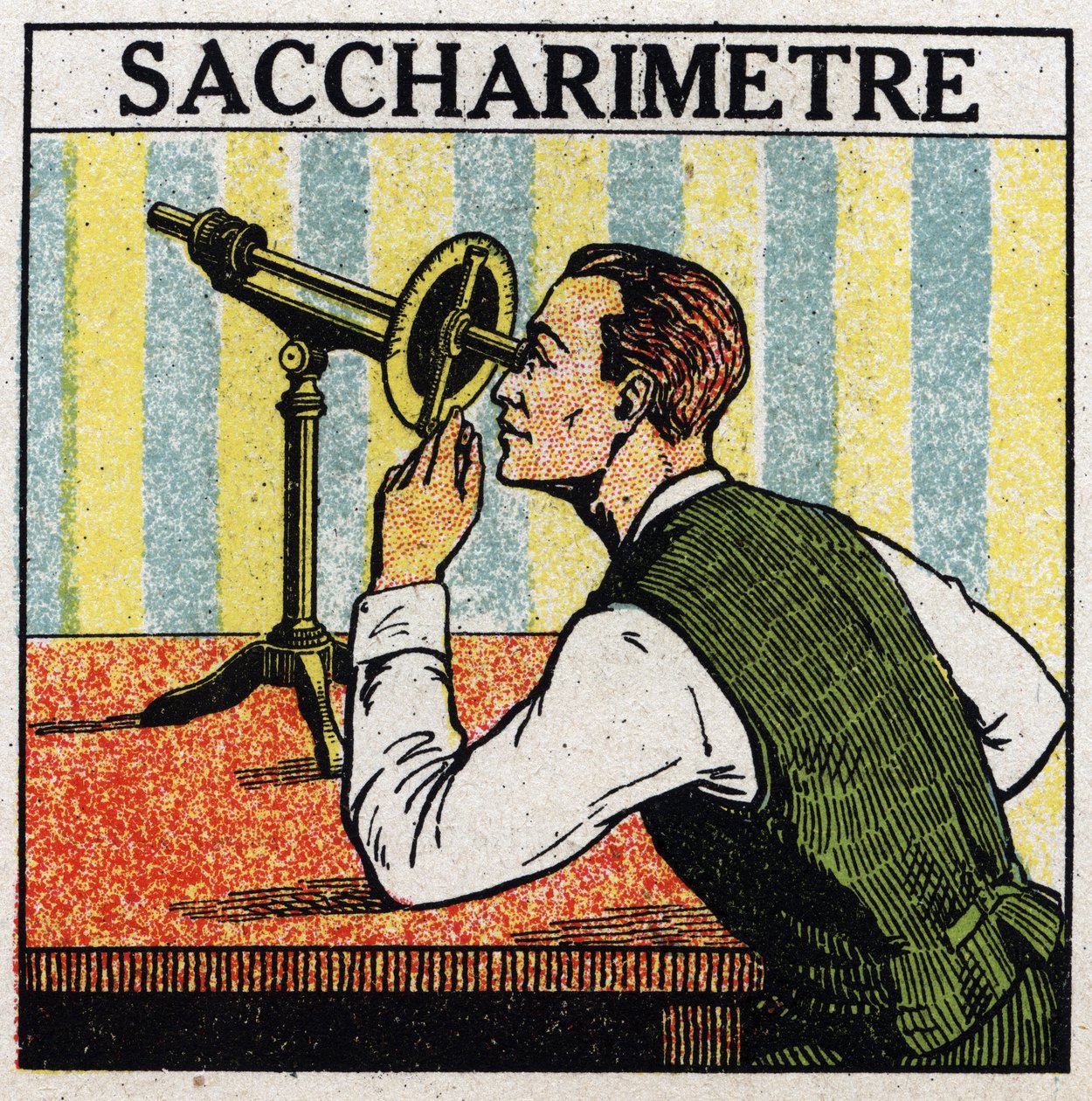 الانكسار المزدوج: مقياس السكر. رسم توضيحي مجهول عام 1925. مجموعة خاصة. بواسطة مجهول مجهول