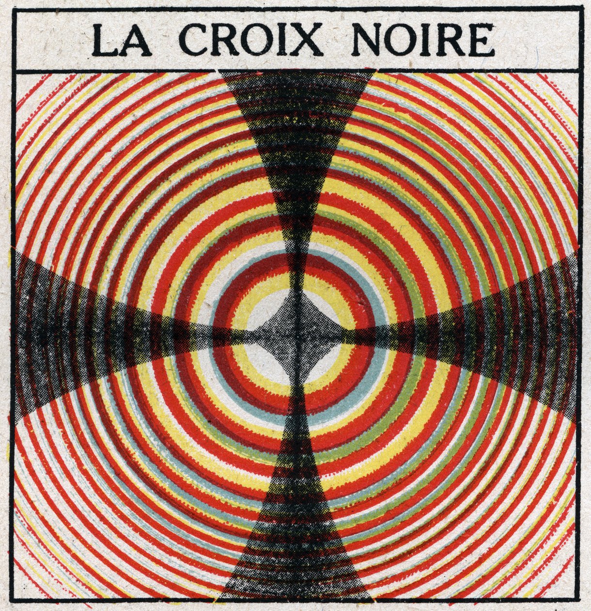 الانكسار المزدوج: الصليب الأسود. رسم توضيحي مجهول عام 1925. مجموعة خاصة. بواسطة مجهول مجهول