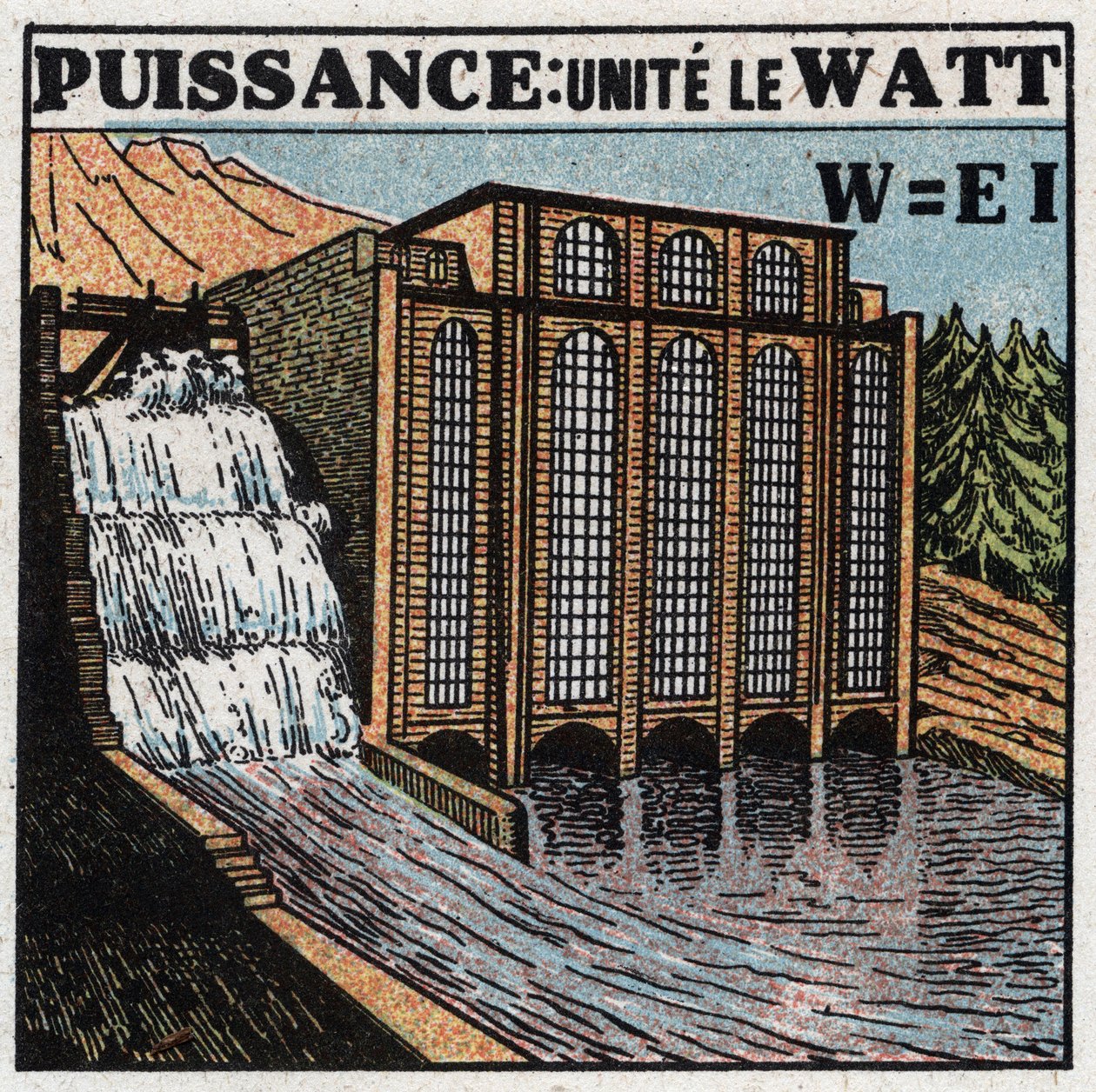 الوحدات الكهربائية: وات لقياس الطاقة الكهربائية. رسم توضيحي مجهول من عام 1925. مجموعة خاصة. بواسطة مجهول مجهول