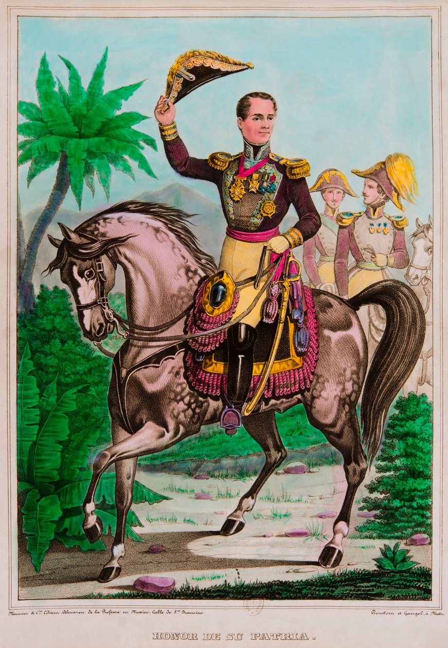 صورة الفروسية لأنطونيو لوبيز دي سانتا آنا (1794-1876) رئيس المكسيك ، مجموعة بريفيه بواسطة مجهول مجهول