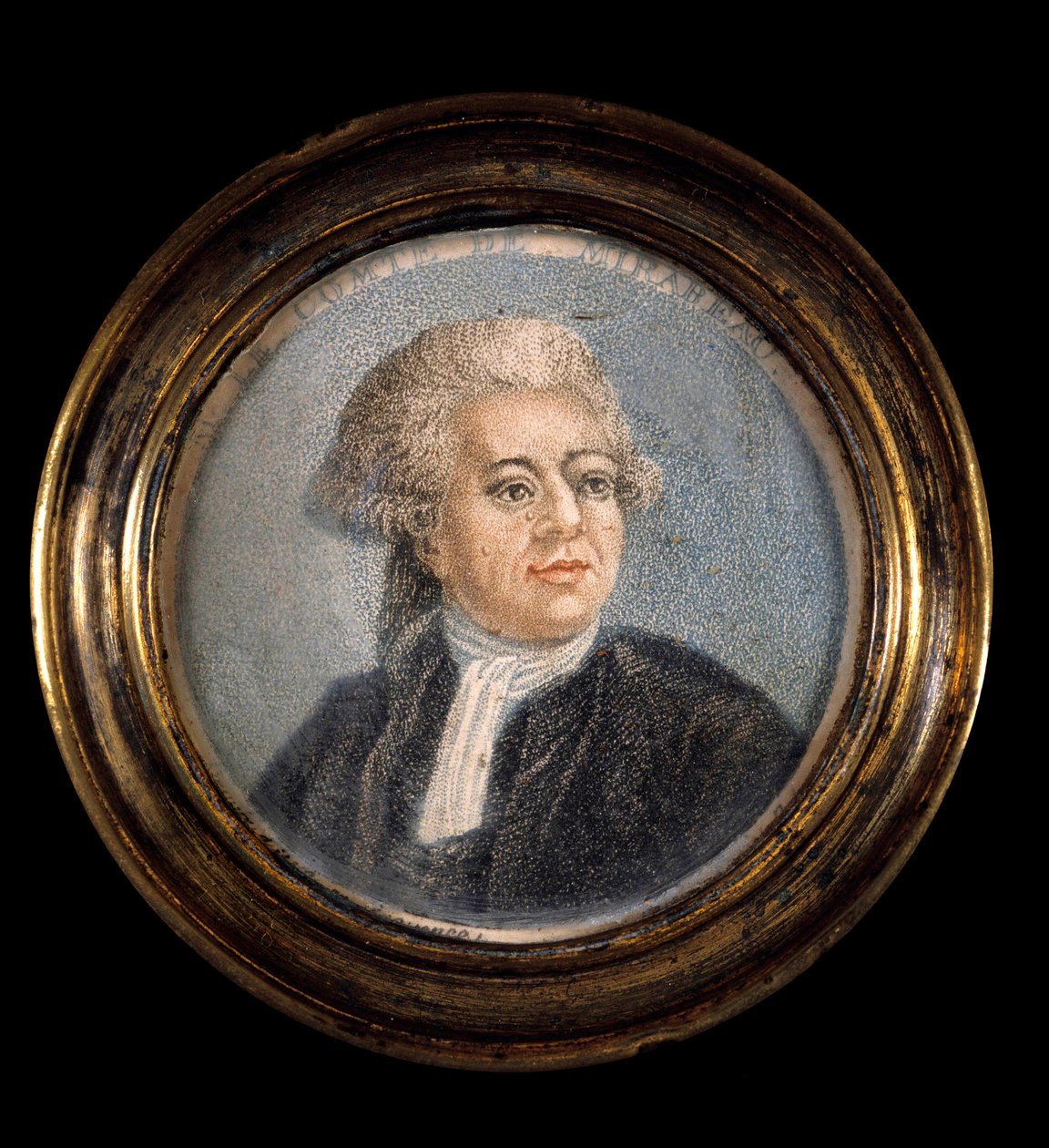 الثورة الفرنسية: "" صورة للشرف غابرييل (هونوري-غابرييل) ريكويتي ، كونت ميرابو (1749-1791) في زي الدولة الثالثة "" لوحة مصغرة مجهولة من القرن الثامن عشر. بواسطة مجهول مجهول