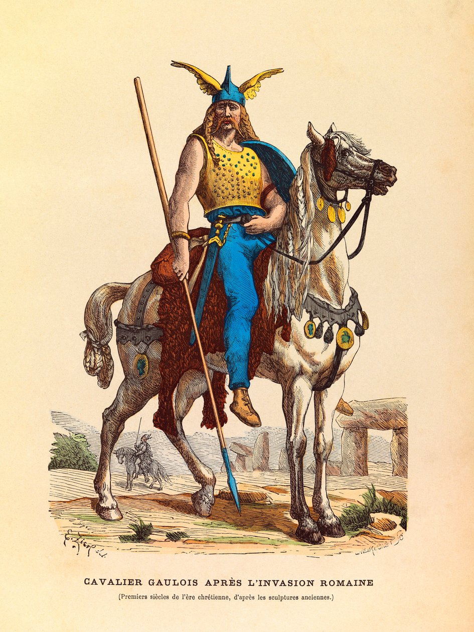 راكب الغال بعد الغزو الروماني (القرون الأولى من العصر المسيحي) ، نقش - مجموعة خاصة بواسطة مجهول مجهول