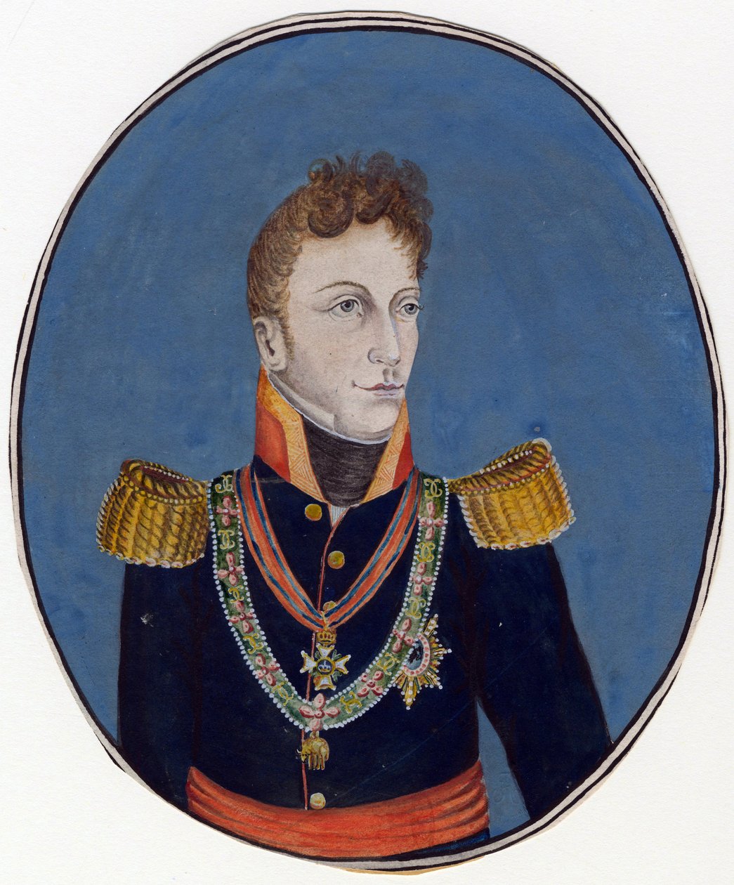 Gebhard Leberecht von Bluecher (Blucher) (1742-1819) Prince de Wahlstatt et general prussien - Anonymous - c. 1800 - ألوان مائية على ورق - 17،4 × 14،2 - مجموعة خاصة بواسطة مجهول مجهول