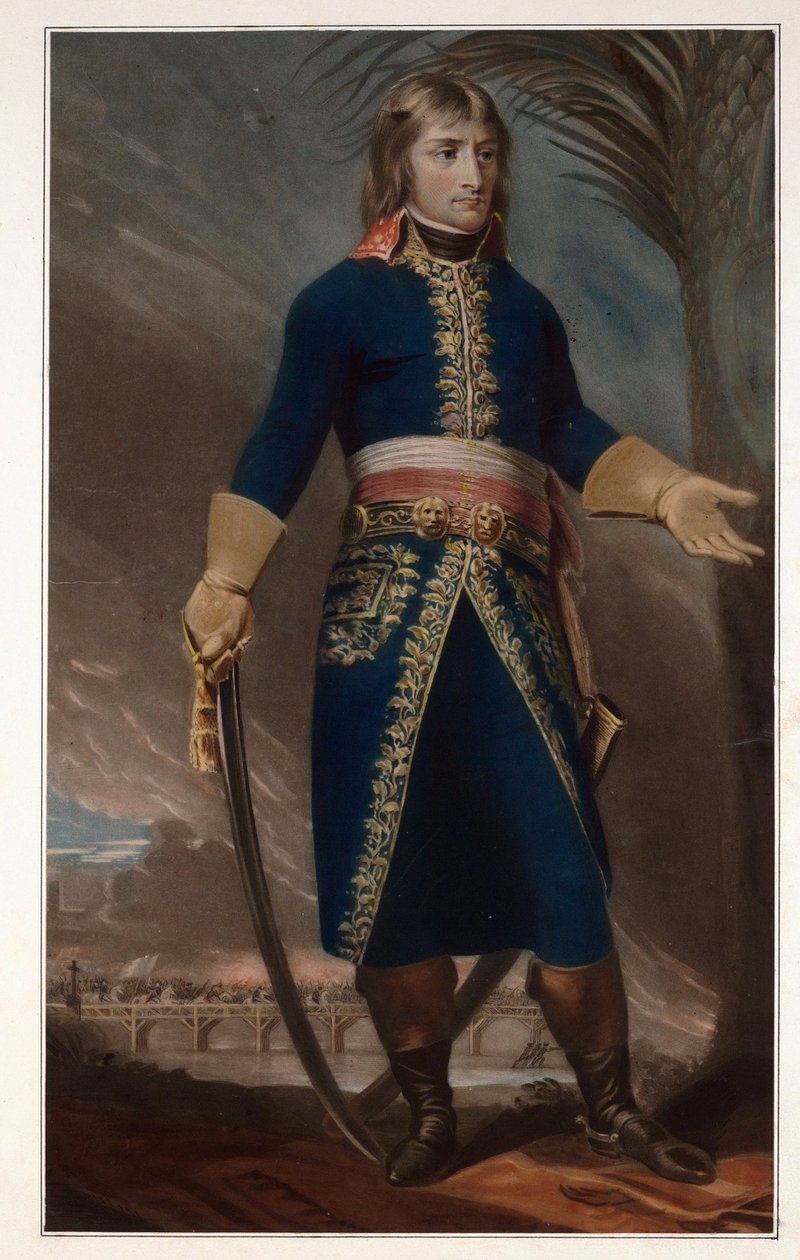 الجنرال نابليون بونابرت - مجهول - 1796 - Mezzotint - 57.5x40.3 - مجموعة خاصة بواسطة مجهول مجهول