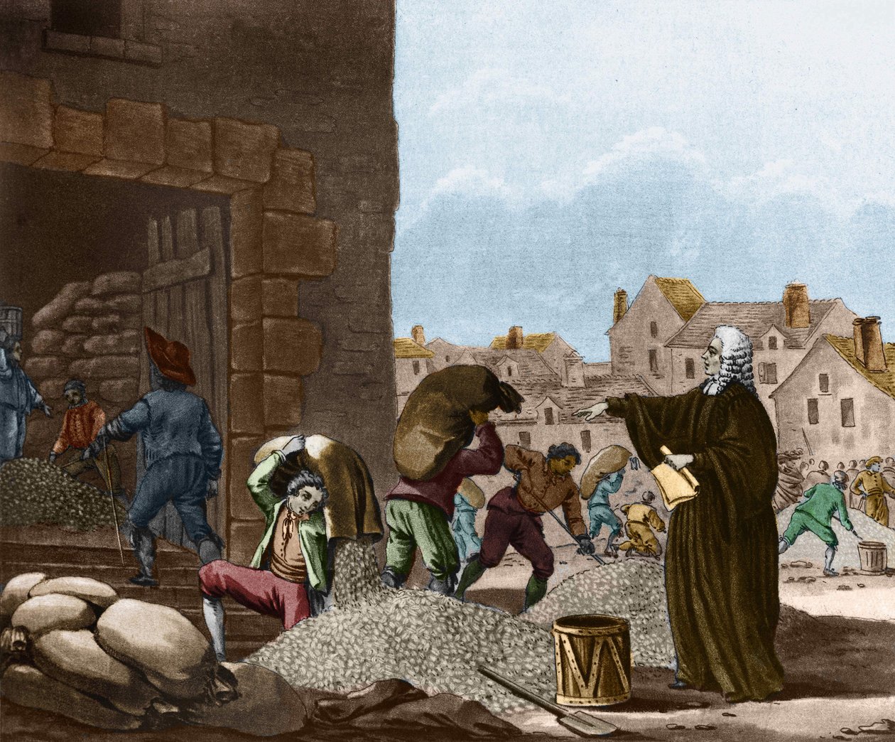 أنقذ Henri François d'Aguesseau (1668-1751) فرنسا أثناء المجاعة 1709. نقش 1792. مجموعة خاصة. بواسطة مجهول مجهول