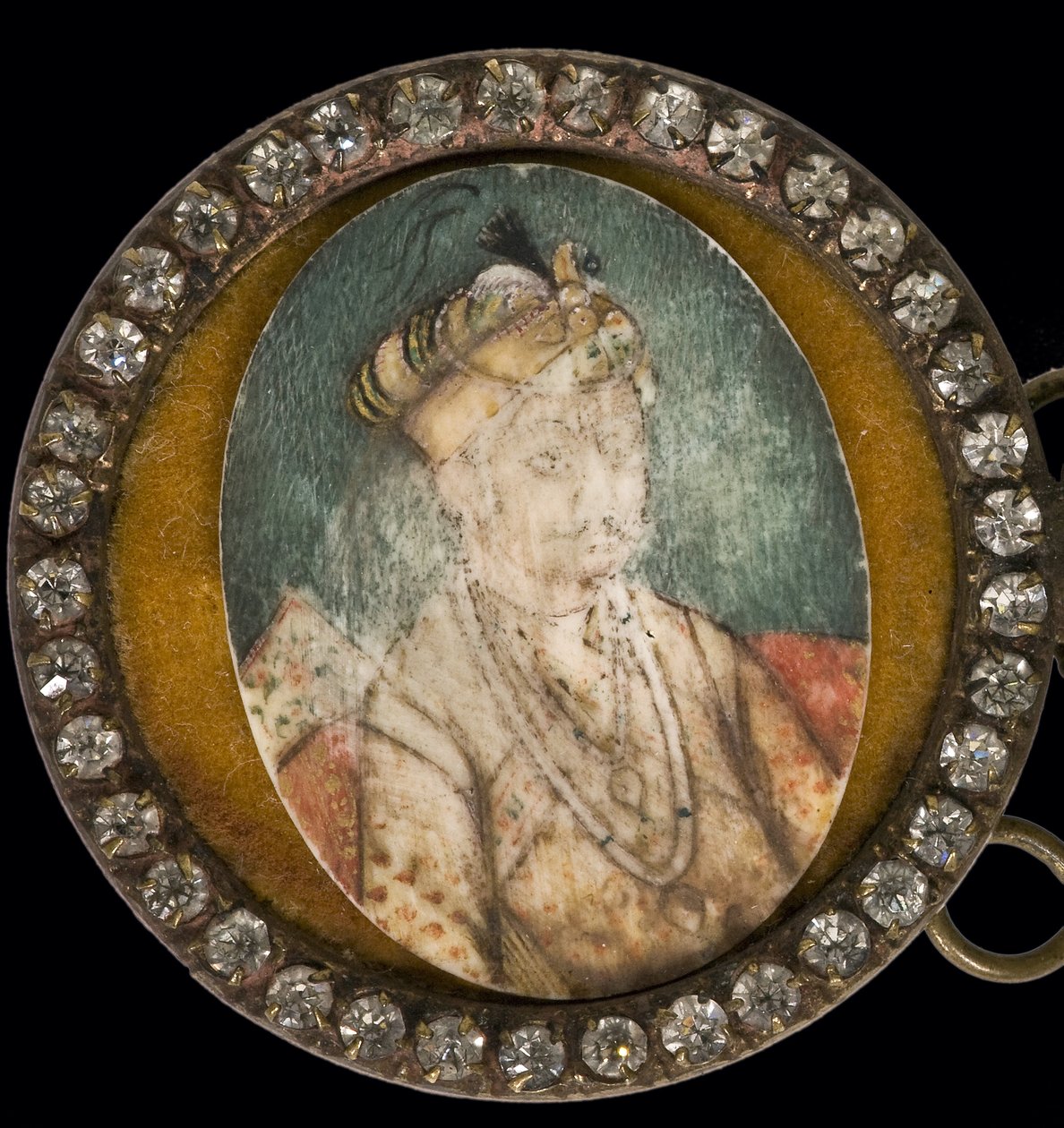 جلال الدين محمد أكبر - صورة أكبر الكبير (1542-1605) ، إمبراطور موغال - مجهول - ألوان مائية ، غواش على قرن - متحف ديل برادو ، مدريد بواسطة مجهول مجهول