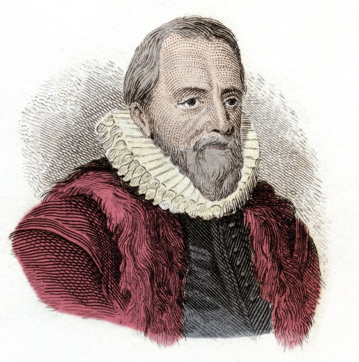 Johan van Oldenbarnevelt (Jean d'Oldenbarnevelt) (1547-1619) ، عسكري هولندي. نقش القرن التاسع عشر. ميلانيز بواسطة مجهول مجهول
