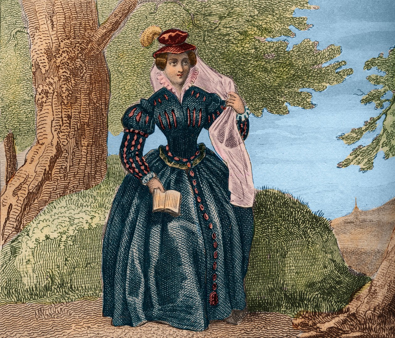 ماري ملكة اسكتلندا ماري ستيوارت (1542-1587) أو ماري إيري ملكة اسكتلندا. نقش من 1859 في "" لوموند. تاريخ جميع الشعوب من أبعد الأوقات حتى يومنا هذا ". بواسطة ME de Lostalot-Bachoue (Lostalot Bachoue). مجموعة خاصة. بواسطة مجهول مجهول
