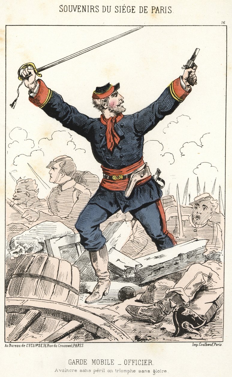 Memories of the siege of Paris: Mobile Guard - Officer: To be defeated without danger, triumph without glory. بواسطة مجهول مجهول