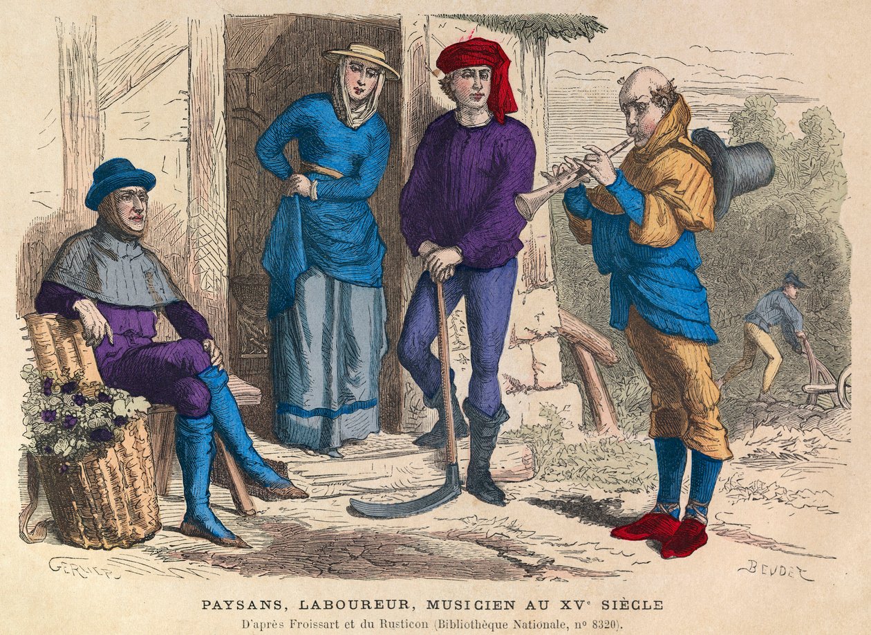 Peasant, plowler and musician in the 15th century - Peasants, plowing and musician بواسطة مجهول مجهول