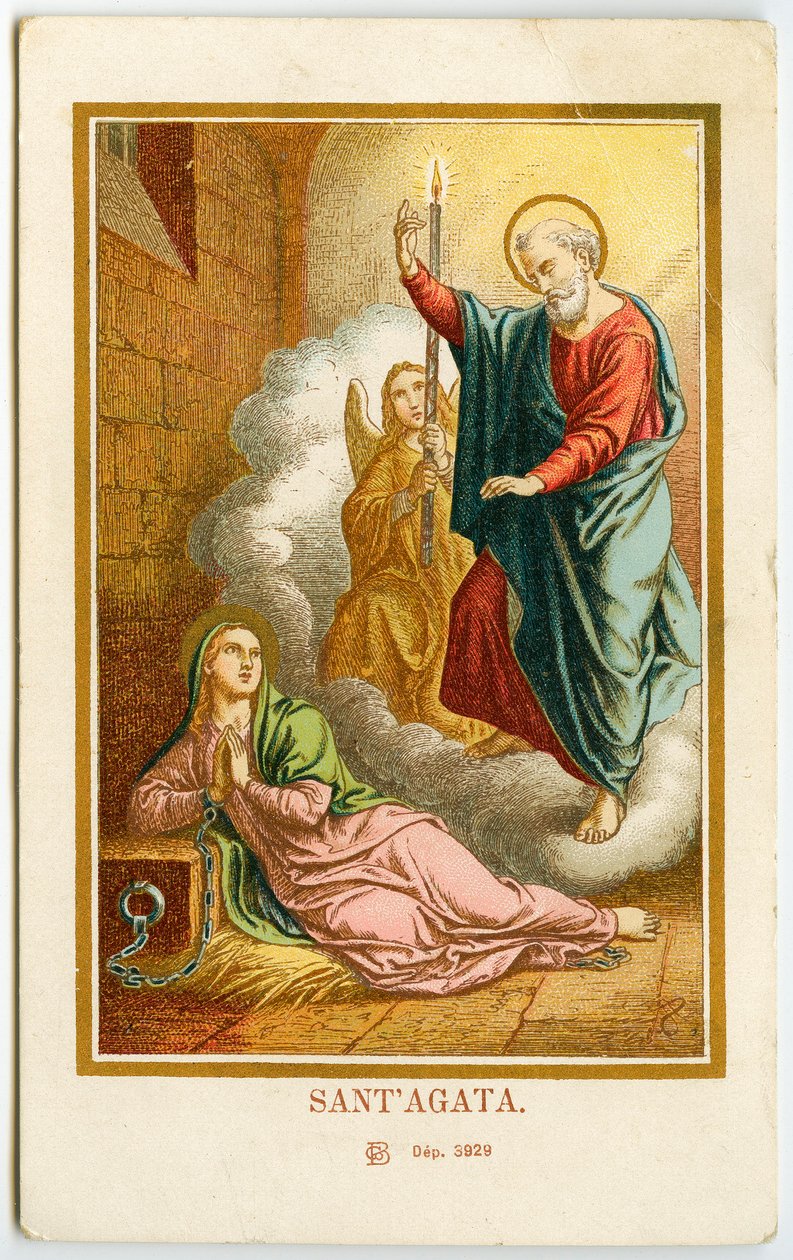 صورة التقية: أجاثا صقلية (chromolithography) بواسطة مجهول مجهول