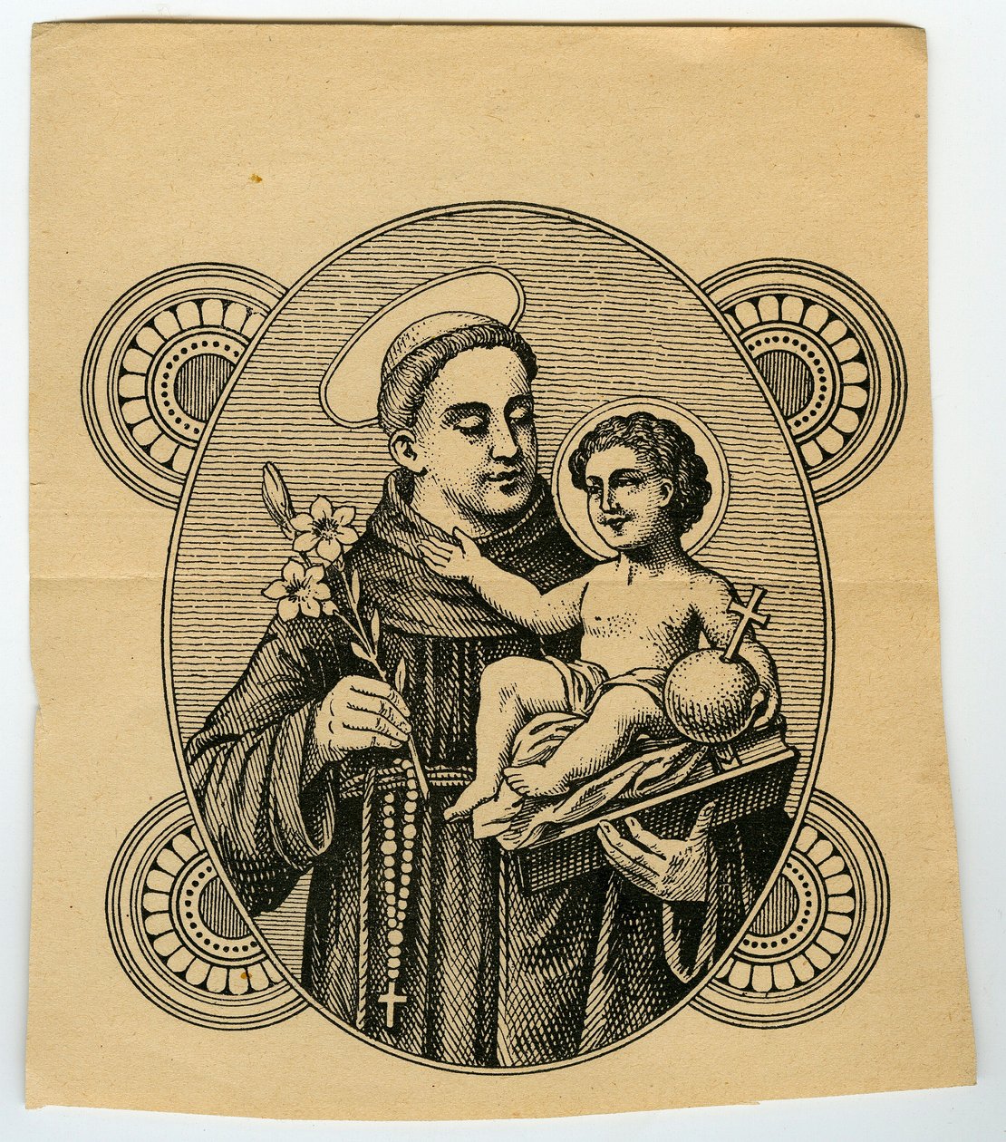 Pious image: Saint Anthony of Padua (engraving) بواسطة مجهول مجهول