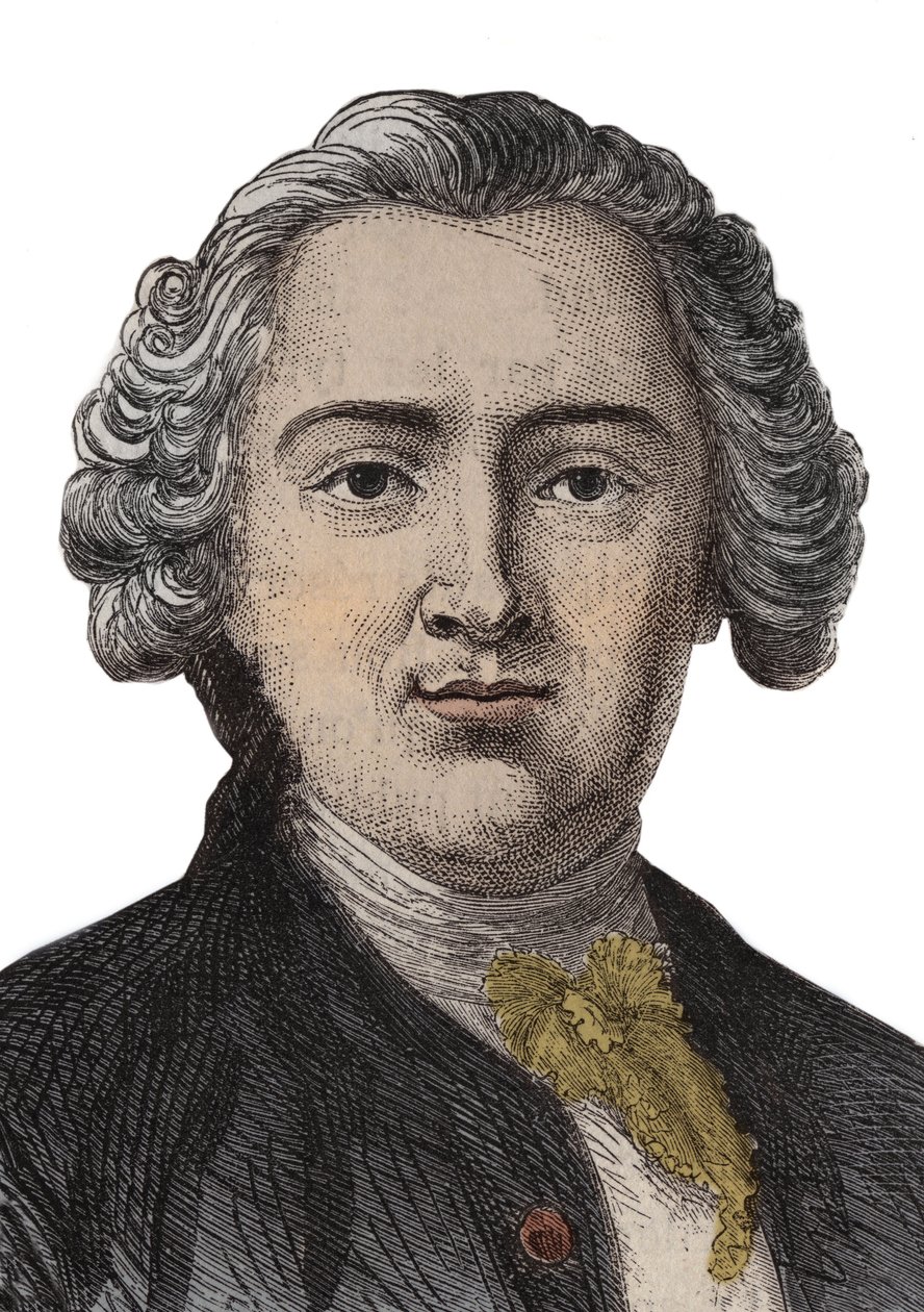 نقش بورتريه لكلود أدريان (كلوز- أدريان) هيلفيتيوس (1715-1771) فيلسوف إنجليزي - نقش بواسطة مجهول مجهول
