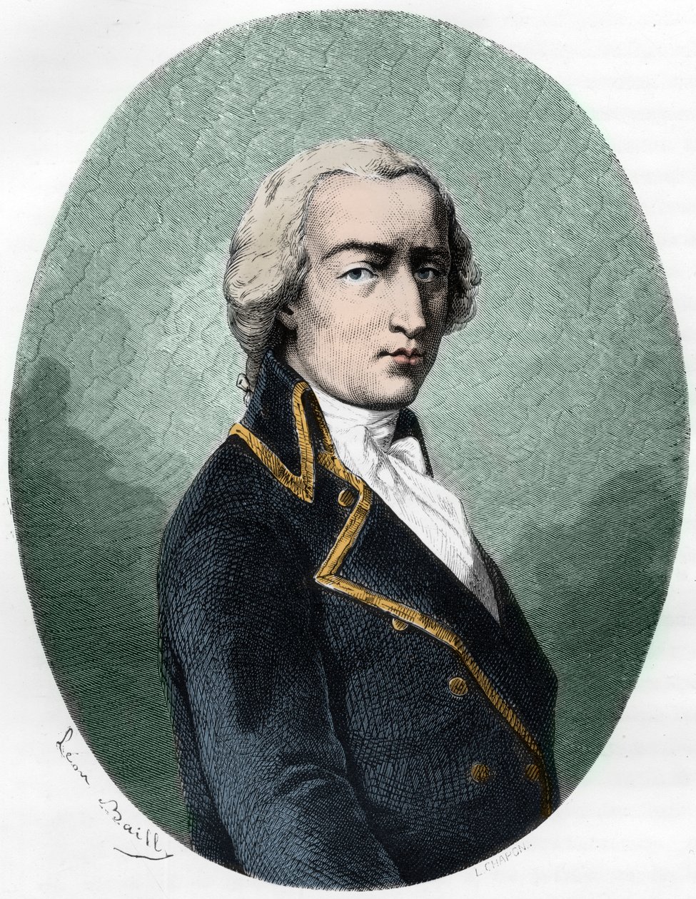 صورة لأرمان لويس بقلم غونتوت بيرون ، DUC DE LAUZUN ، جندي فرنسي - صورة أرماند لويس دي جونتوت بيرون دوق لوزون (بيرون لوزون) (1758-1793) - نقش عام 1863 في "Le Livre Rouge - Histoire De L" سقالة في فرنسا "لدوبراي دي لا ماهيري بواسطة مجهول مجهول