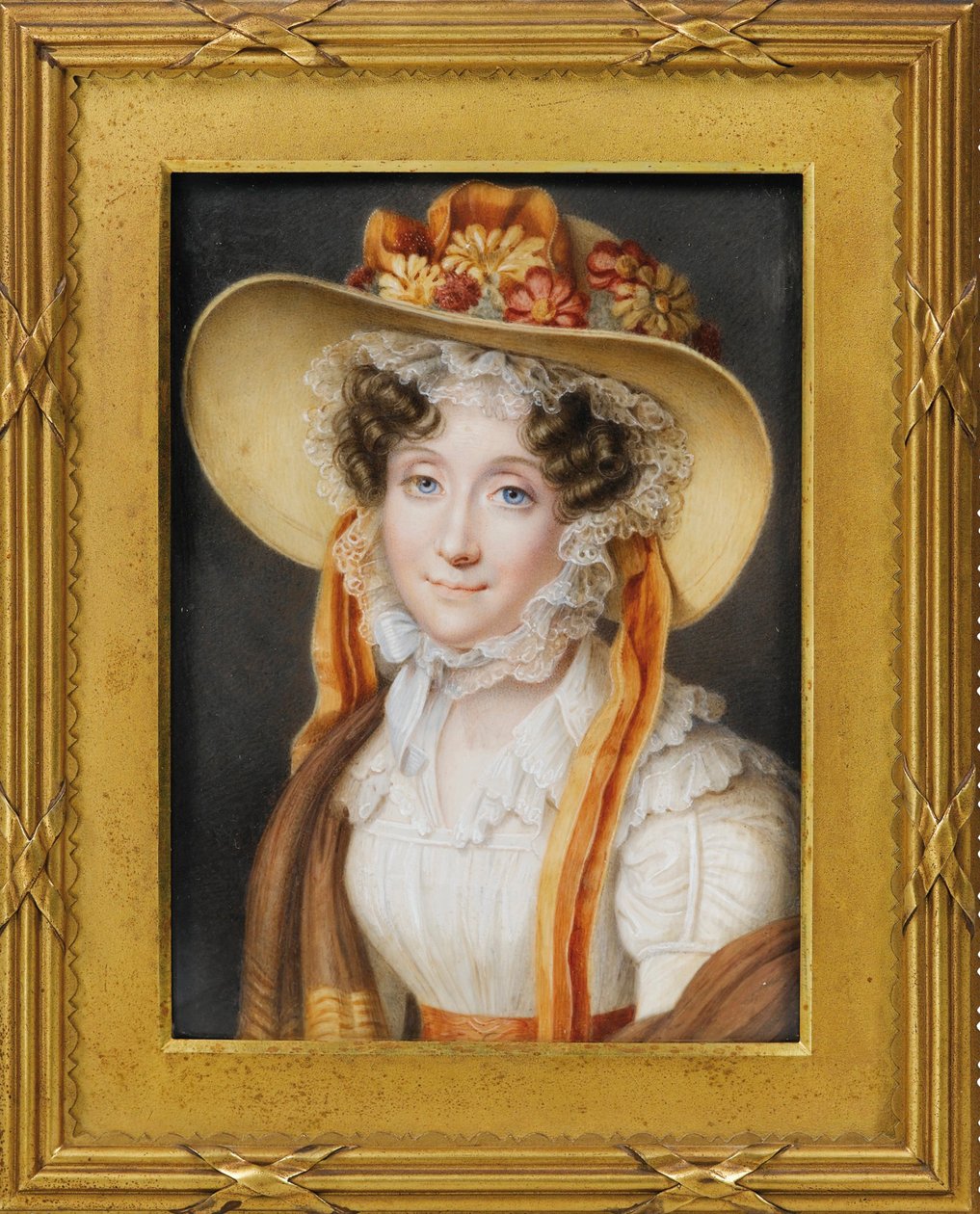 صورة أديلايد دورلينز (1777-1847) - الأميرة يوجين (أو يوجيني) أديلايد لويز دورلينز ، المعروفة باسم مدام أديلايد أو مادموزيل دي شارتر - بواسطة مجهول ، - ألوان مائية ، غواش على البوق بواسطة مجهول مجهول