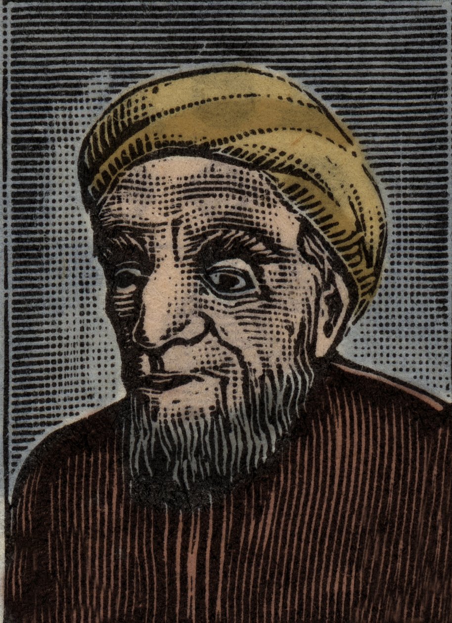 Portrait of Al-Jahiz (Al Jahiz) (775-868) - Al-Gahiz - (Abu Uthman Amr ibn Bahr al-Kinani al-Basri) - engraving after a postage stamp بواسطة مجهول مجهول