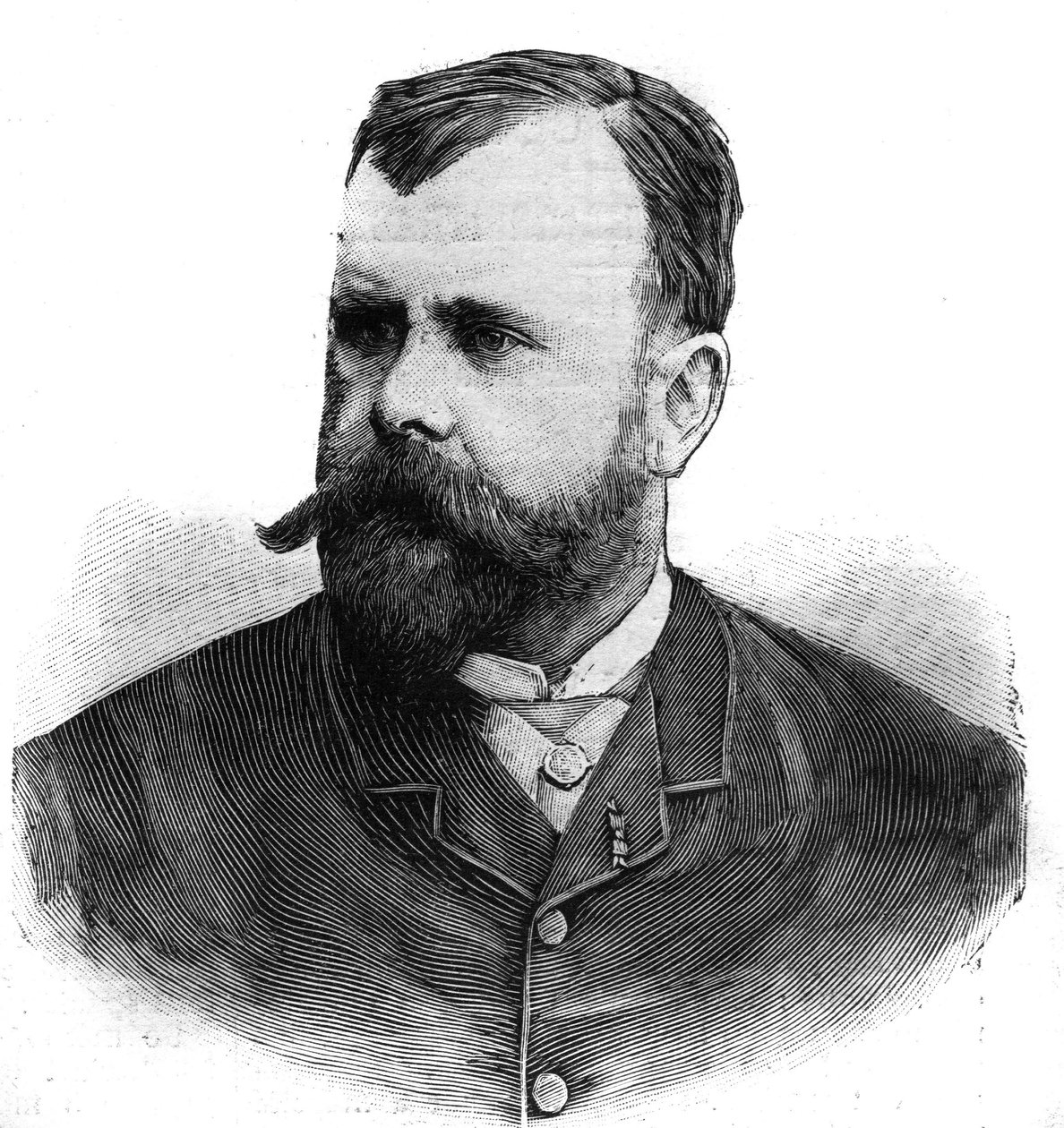 صورة ألبرت مينيان (1845-1908) ، رسام فرنسي. نقش في "" Le Peute Parisien "" بواسطة مجهول مجهول