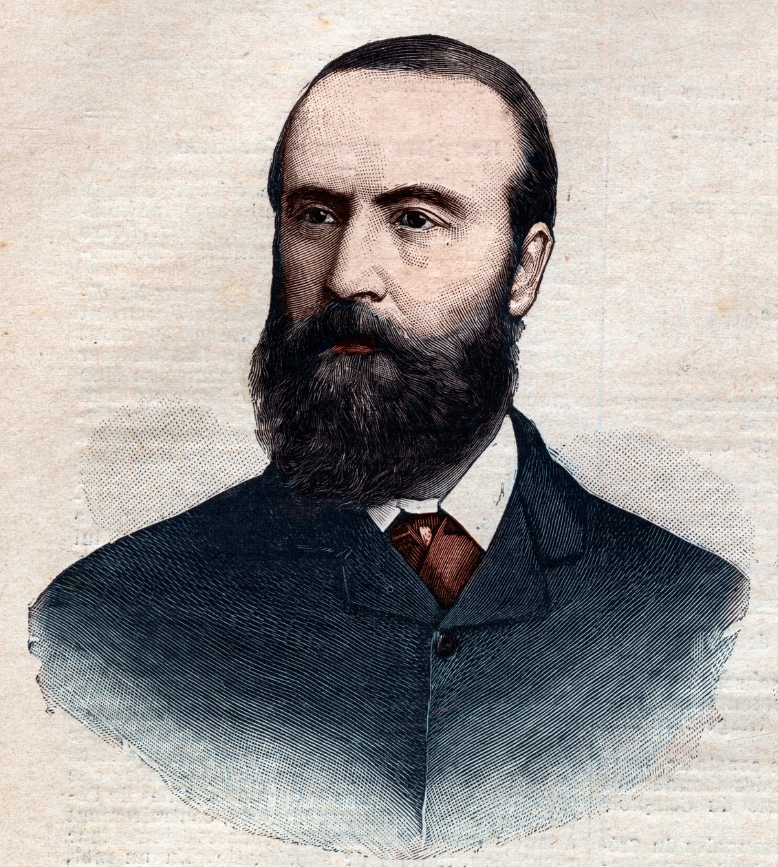 صورة تشارلز ستيوارت بارنيل (1846-1891) ، سياسي أيرلندي. نقش على "" Le petit Parisien "من عام 1891. مجموعة خاصة. بواسطة مجهول مجهول