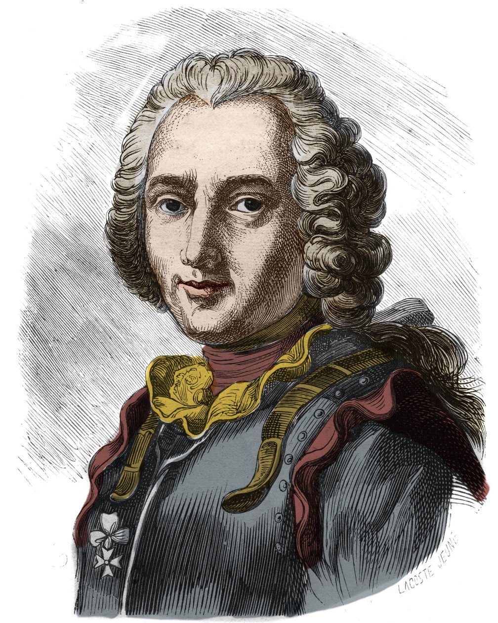 صورة لكلود ، فارس ثم كونت فوربين (1656 - 1733) بحار فرنسي. نقش القرن التاسع عشر. مجموعة خاصة. بواسطة مجهول مجهول