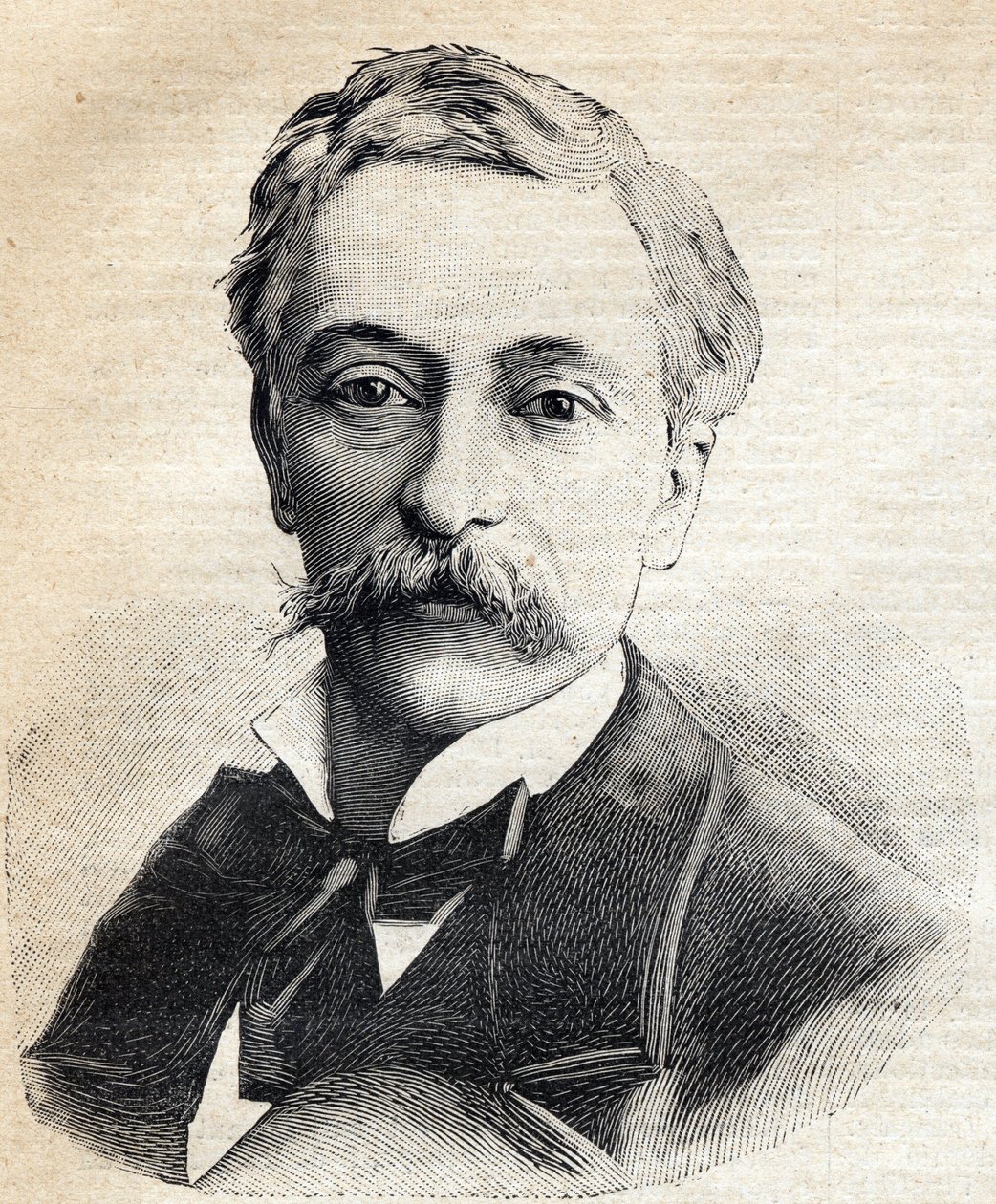 صورة لإدوارد لوكروي (1838-1913) سياسي فرنسي. نقش في "" Le Petit Parisien "" 1893. بواسطة مجهول مجهول