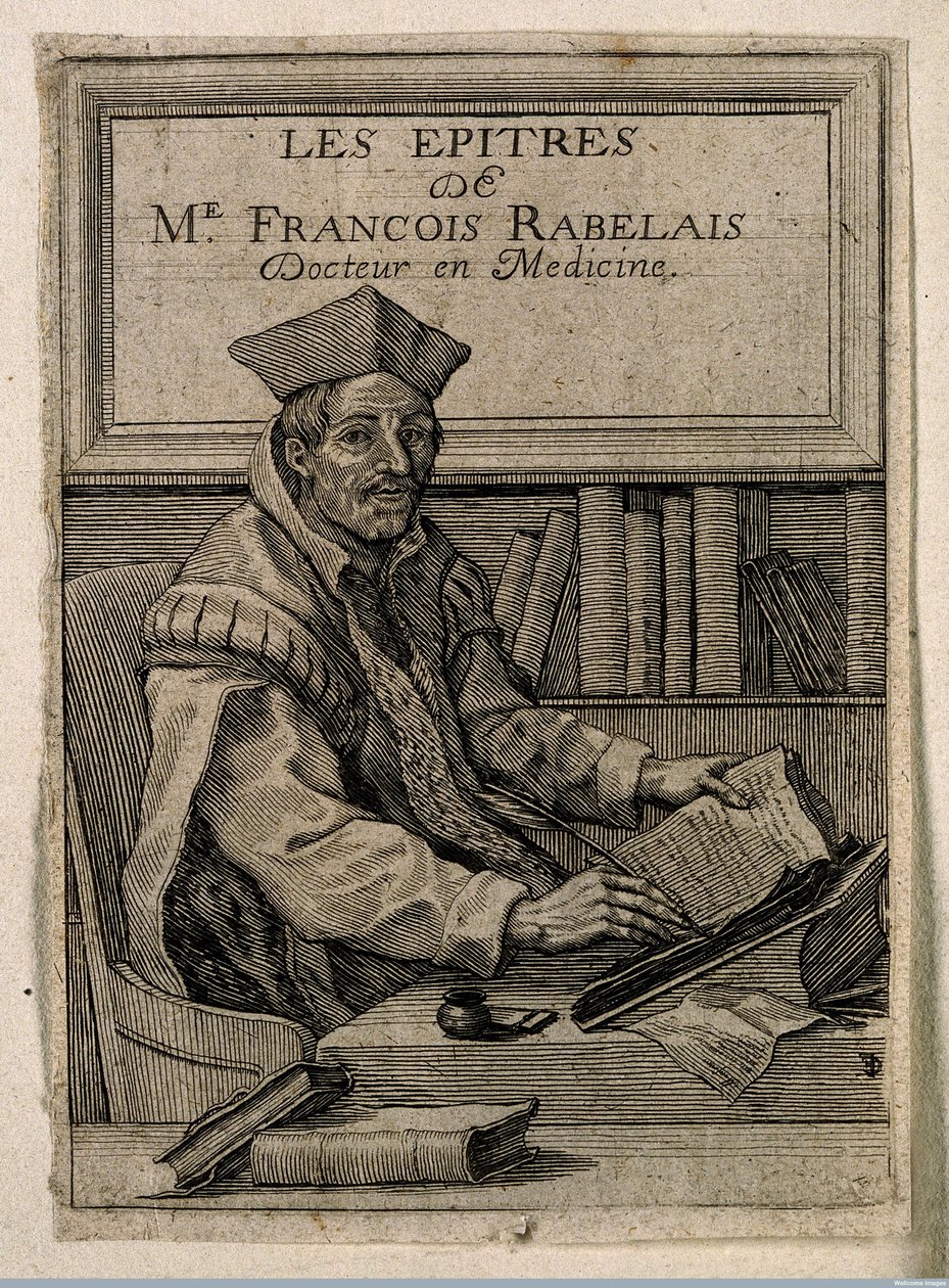 صورة لفرانسوا رابليه (1494-1553) ، مجهول. النقش على النحاس بواسطة مجهول مجهول
