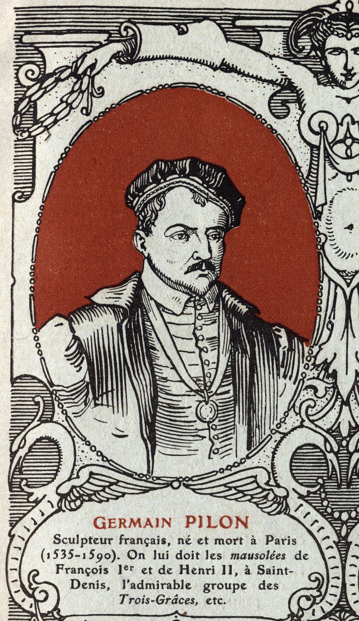 صورة لجيرمان بيلون (1535-1590) ، نحات فرنسي. نقش من عام 1914. مجموعة خاصة. بواسطة مجهول مجهول