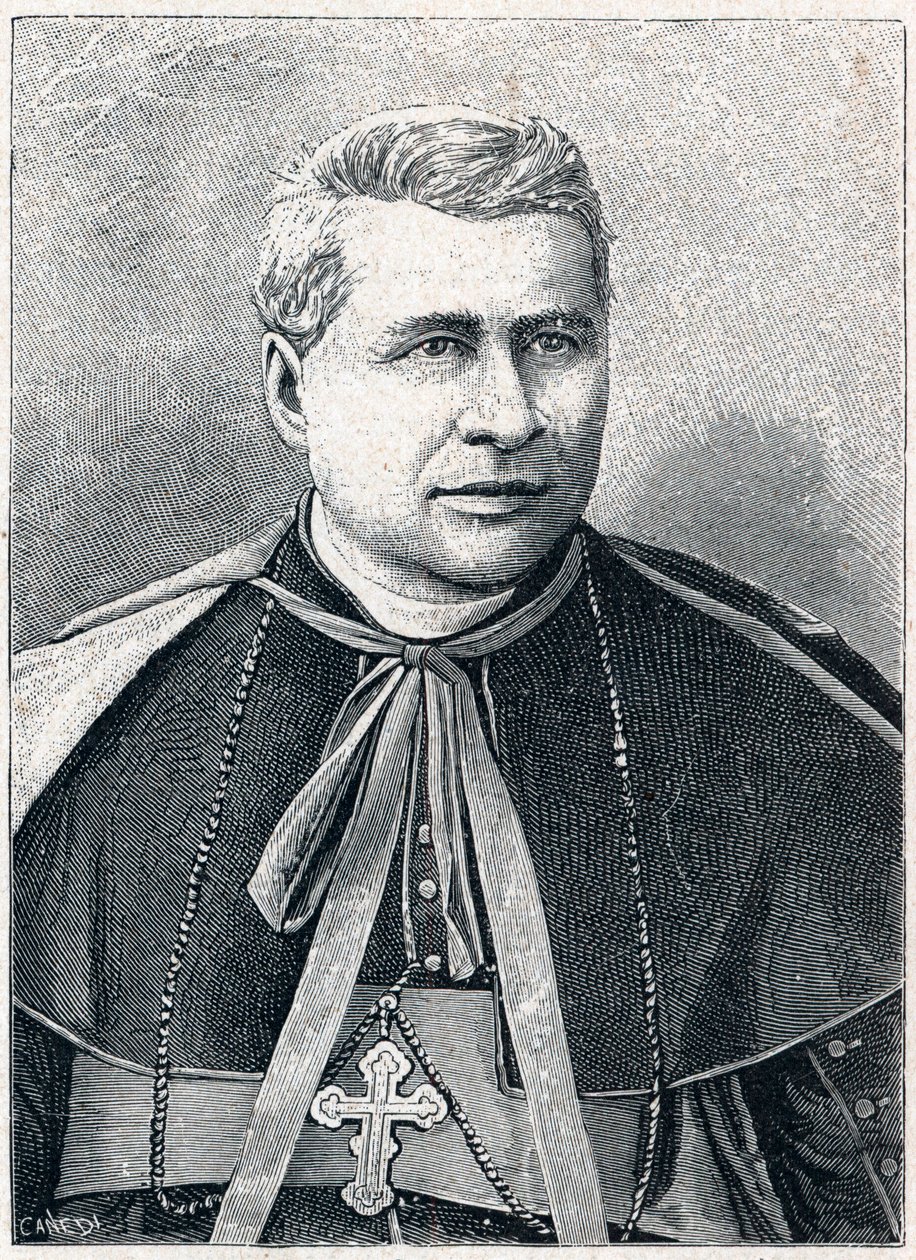 صورة جيوفاني سيميوني (1816-1892) ، الكاردينال الإيطالي. نقش في "Les Missions Catholiques au XIXeme Siecle" للويس-يوجين (لويس يوجين) لوفيت. مجموعة خاصة. بواسطة مجهول مجهول