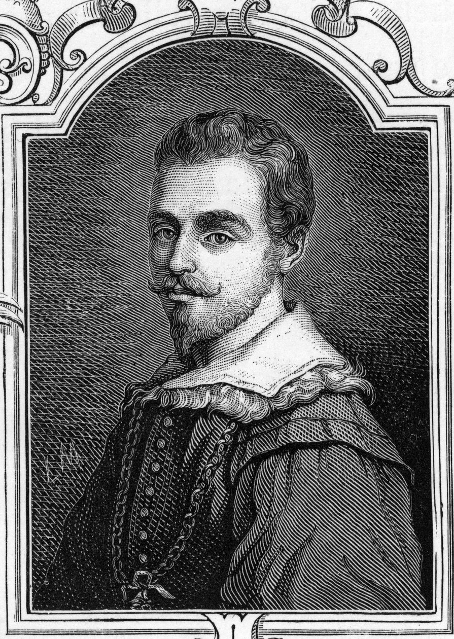 صورة لرسام إيطالي جوليو سيزار بروكاتشيني (1574-1625). نقش 1859 في "" صالات عرض أوروبا - إيطاليا "" بواسطة Armengaud. مجموعة خاصة. بواسطة مجهول مجهول