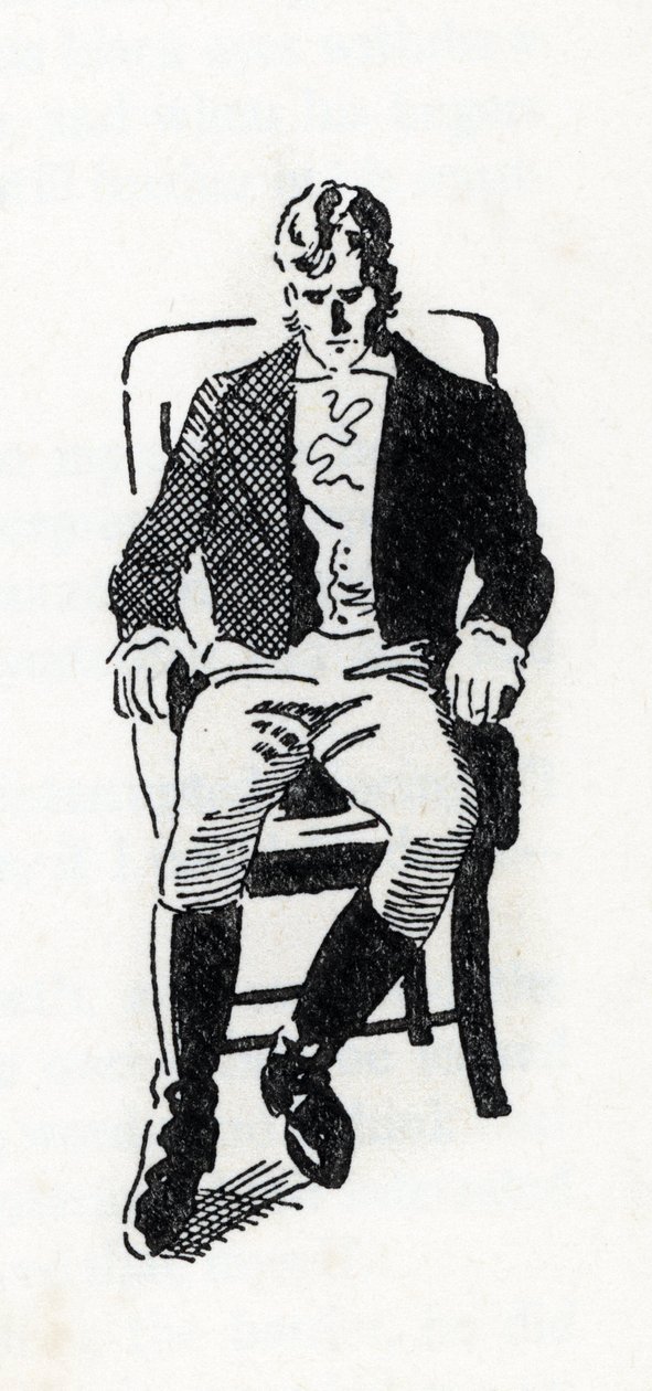 صورة شخصية هيثكليف للشخصية الرومانية "مرتفعات ويذرينغ" لإميلي برونتي (1818-1848) (رسم) بواسطة مجهول مجهول