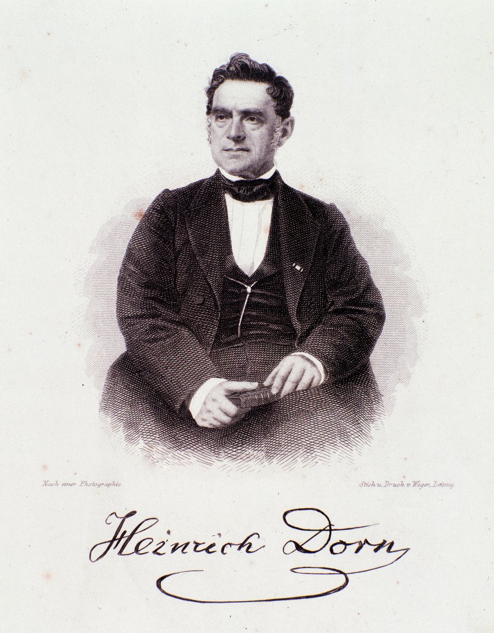 صورة هاينريش دورن (1804-1892) موصل وملحن وصحفي ألماني في القرن التاسع عشر. مجموعة خاصة Milanese بواسطة مجهول مجهول