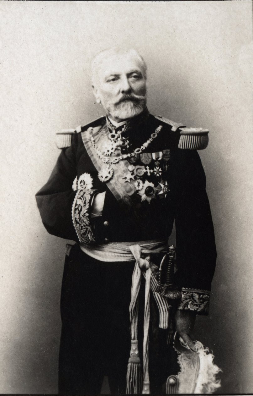 صورة Hyacinthe Laurent Theophile Aube (Admiral Aube) (1826-1890) ، أميرال فرنسي. جمع FPL. بواسطة مجهول مجهول