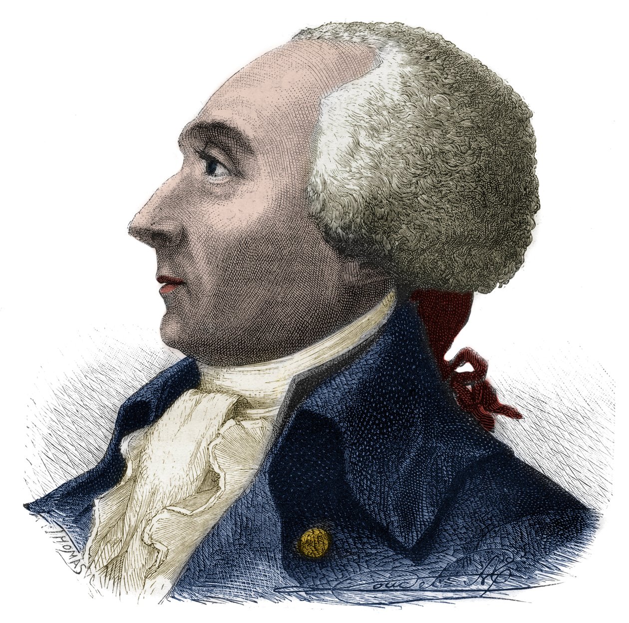 صورة جاك رينيه هيبيرت (1757-1794) صحفي وسياسي فرنسي - نقش في "Histoire des Girondins" لألفونس دي لامارتين (1790-1869) 1865-1866 - مجموعة خاصة بواسطة مجهول مجهول