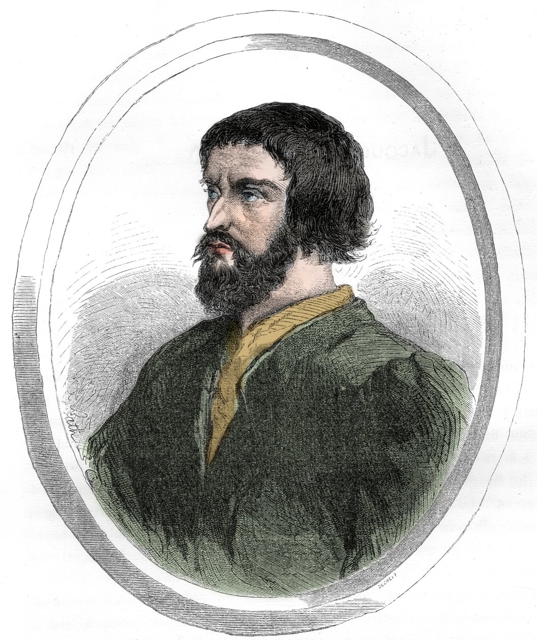 صورة جاك دي أرماجناك ، دوق نيمور (1433-1477) - نقش من عام 1863 في "Le Livre Rouge - Histoire De L'echafaud en France" بواسطة Dupray de La Maherie - مجموعة خاصة بواسطة مجهول مجهول