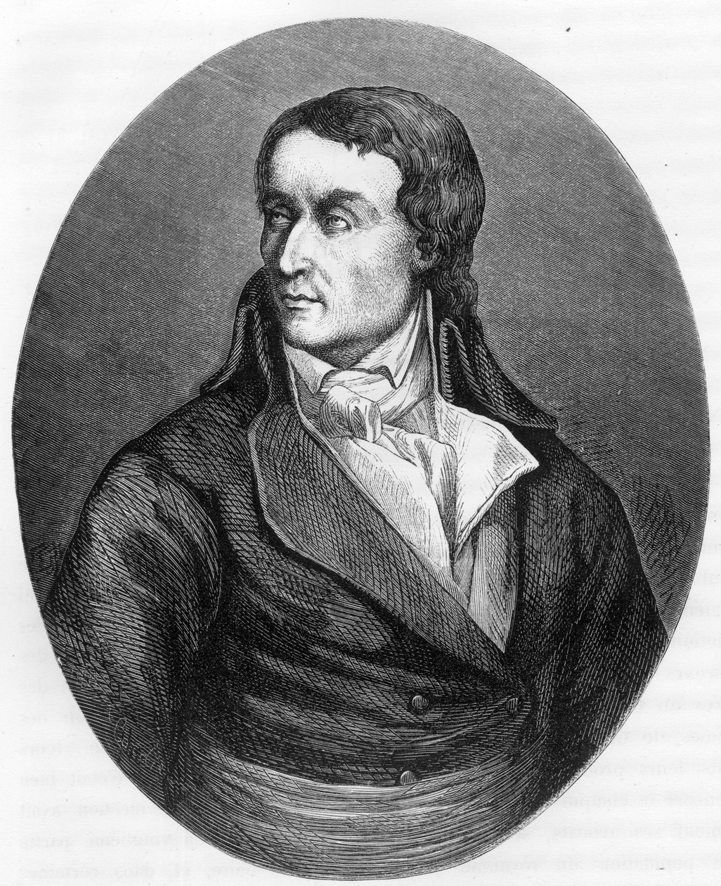 صورة جان بابتيست (جان بابتيست) كاريير (1756-1794) ، سياسي فرنسي - نقش من عام 1863 في "" Le Livre Rouge - Histoire De L'echafaud en France "لدوبراي دي لا ماهري. مجموعة خاصة. بواسطة مجهول مجهول