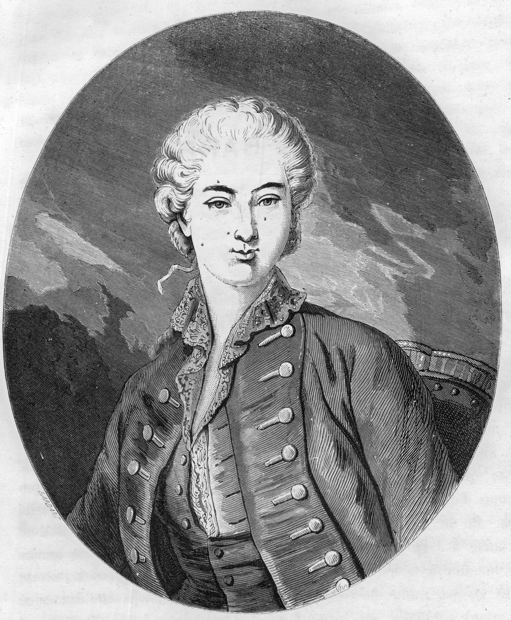 صورة جان بيكو ، كونتيسة (أو مدام) دو باري (1743-1793) ، آخر عشيقة لويس الخامس عشر - نقش من عام 1863 في "" Le Livre Rouge - Histoire De L'echafaud en France "" لدوبراي دي لا ماهري. مجموعة خاصة. بواسطة مجهول مجهول