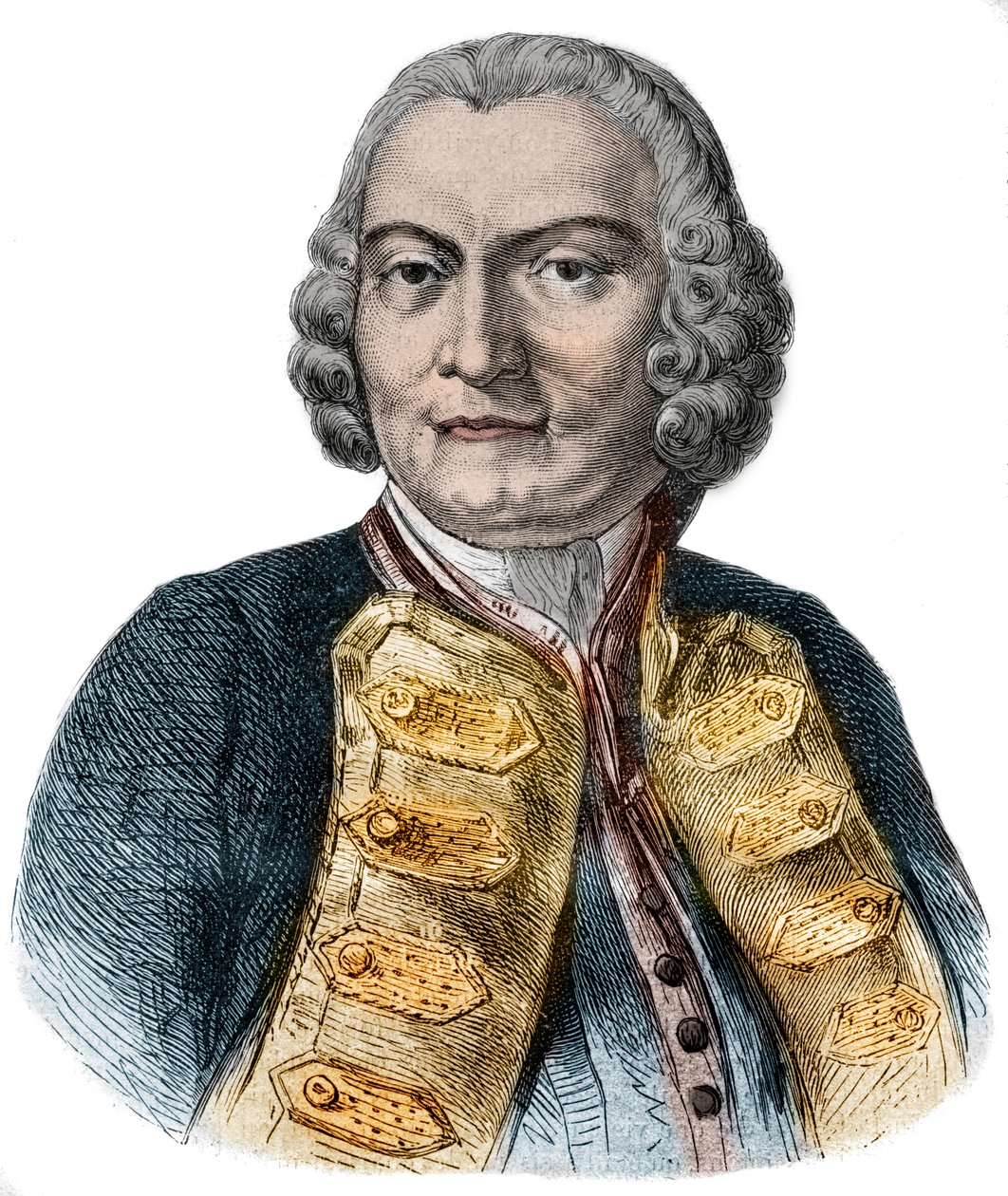 صورة للورد جورج أنسون (1697-1762) أميرال بريطاني وأرستقراطي ثري معروف بإبحاره حول الكرة الأرضية بواسطة مجهول مجهول