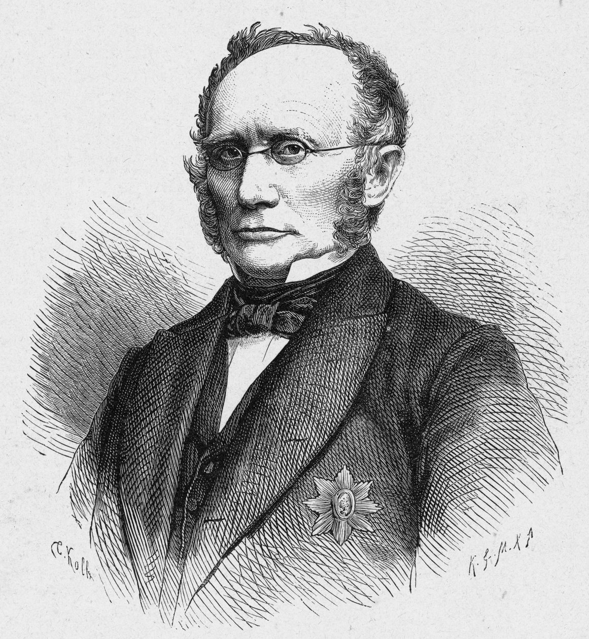 صورة لودفيج ويندثورست (1812-1891) ، سياسي كاثوليكي ألماني. نقش في "Les Missions Catholiques au XIXeme Siecle" للويس-يوجين (لويس يوجين) لوفيت. مجموعة خاصة. بواسطة مجهول مجهول