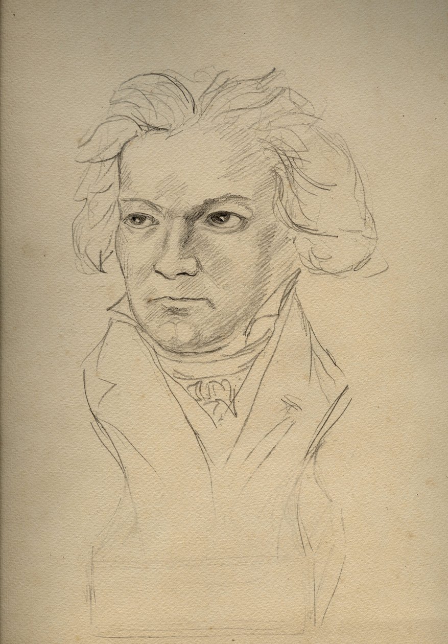 صورة لودفيج فان بيتهوفن (1770-1827) ملحن ألماني - رسم مجهول من بداية القرن العشرين - مجموعة خاصة - بواسطة مجهول مجهول