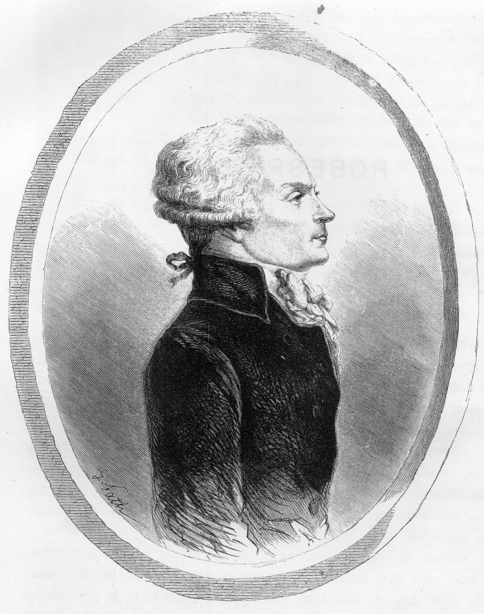 صورة لماكسيميليان بواسطة سياسي روبسبير (1758-1794) - نقش عام 1863 في "الكتاب الأحمر - تاريخ دي ليتشافود في فرنسا" لدوبراي دي لا ماهري. مجموعة خاصة. بواسطة مجهول مجهول